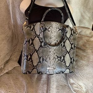 Brahmin Duxbuy Black and White Python Melbourne